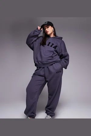 Kaiia Plus embroidered logo cuffed sweatpants in dark - part of a set