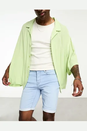 Only & Sons Jog denim shorts in light wash