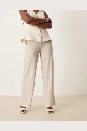JDY Wide leg tailored pants in beige