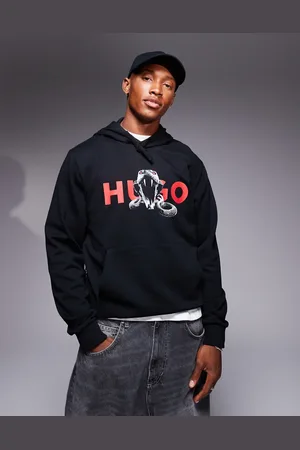 HUGO BOSS Dueleyo snake graphic hoodie in