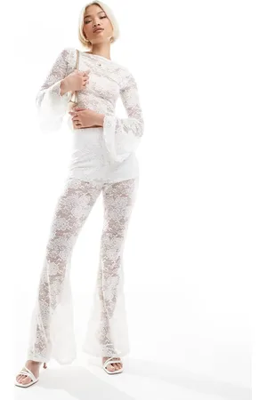 Miss Selfridge Lace flare pants
