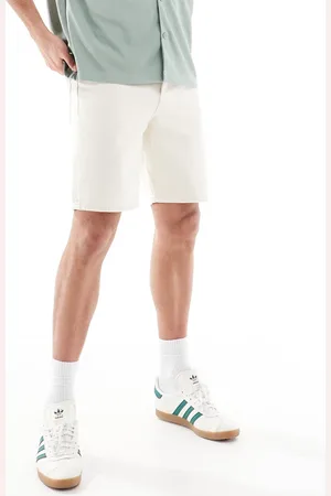 Only & Sons Edge straight fit denim shorts in ecru