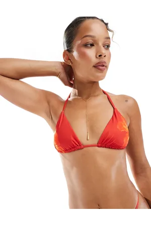 Pull&Bear Triangle bikini top in floral
