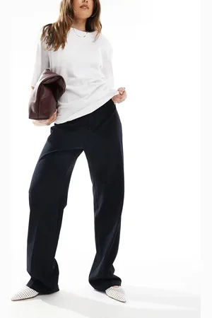 Pull&Bear High waist straight leg tailored pants in