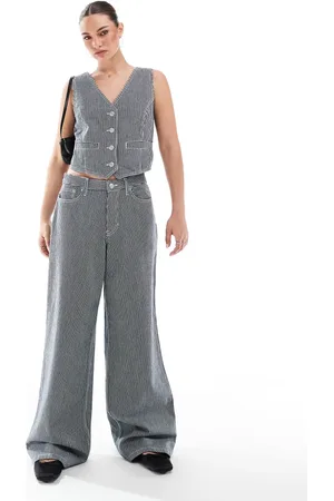 French Connection Everett denim jeans in indigo stripe - part of a set