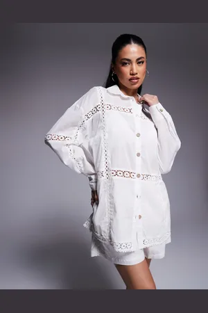 River Island Lace inserts shirt in - part of a set