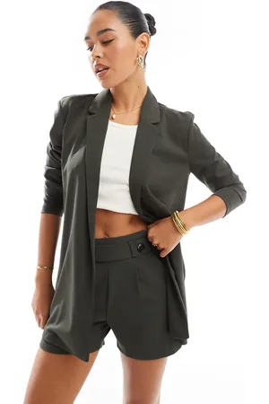 JDY Relaxed blazer in dark green - part of a set