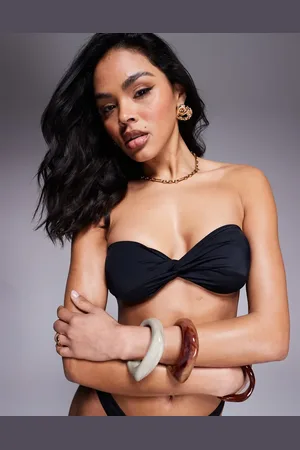 ASOS Maya twist front bandeau bikini top in