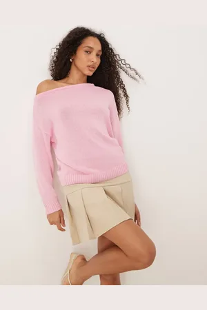 ASOS Knitted one shoulder sweater in light