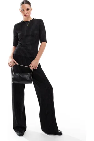 French Connection Regina wide leg pants in pinstripe - part of a set