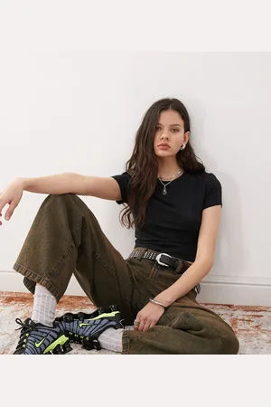COLLUSION Short sleeve super cropped t-shirt in