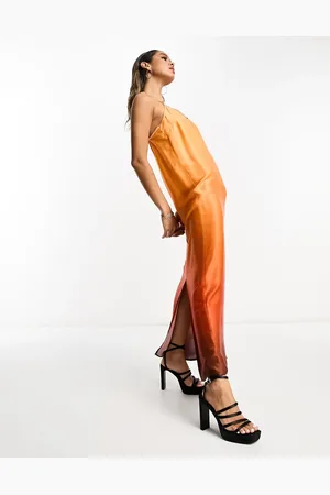 Never Fully Dressed Satin ombre maxi dress in