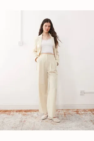 Miss Selfridge Essential wide leg pants in buttermilk