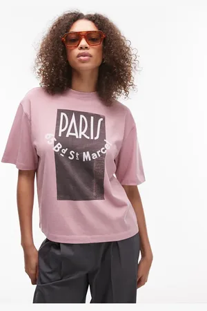 Topshop Oversized graphic Paris t-shirt in
