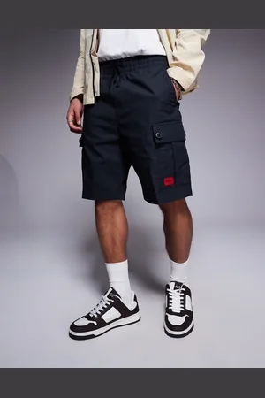 HUGO BOSS Garlio label logo cargo sweatshirt fabric shorts in