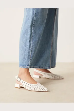 ASOS Leonora slingback ballet shoes in weave