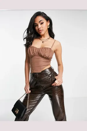 Parisian Ruched crop top in