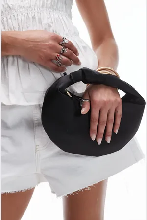 MANGO Satin knot detail bag in