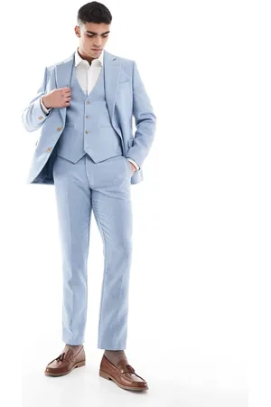 ASOS Wool blend slim suit pants in weave