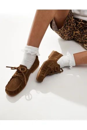Stradivarius Leather loafers in suede