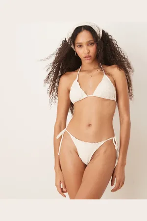 Stradivarius Crochet bikini top in