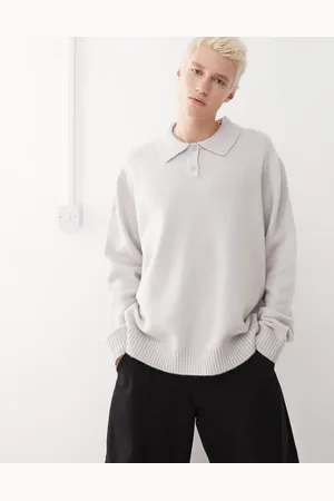 COLLUSION Soft knit long sleeve polo in