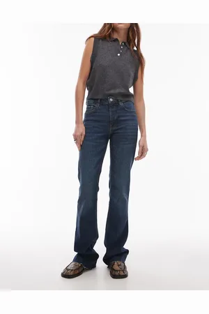 MANGO Fiona raw hem jeans in mid