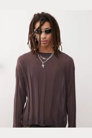 COLLUSION Knit oversized sweater in brown