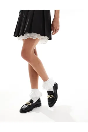 Stradivarius Chain detail loafers in