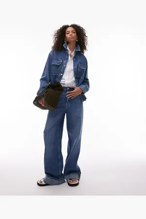 MANGO Carlota cuffed jeans in mid - part of a set