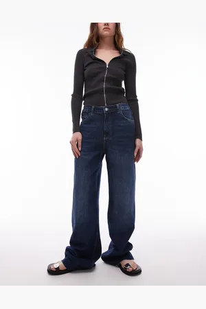 MANGO Danila raw hem straight leg jeans in dark