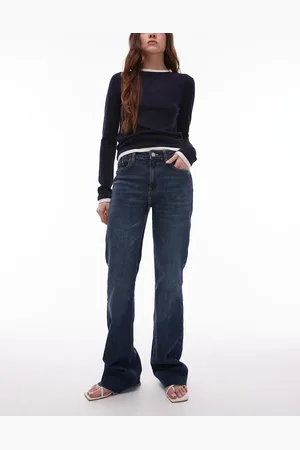 MANGO Fiona flare leg jeans in indigo