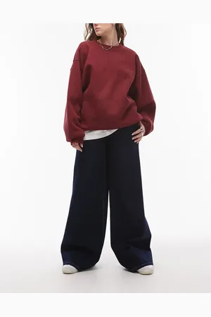 MANGO Emilia relaxed wide leg jeans in dark