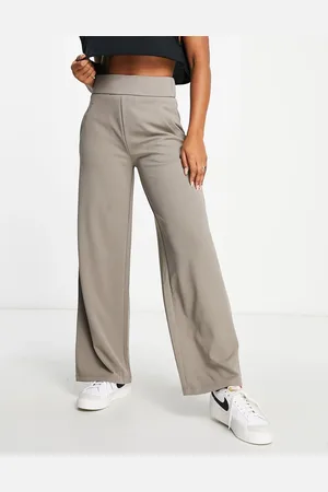 JDY Wide leg tailored pants in mushroom