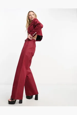 Extro & Vert Premium wide leg pants in & black check - part of a set