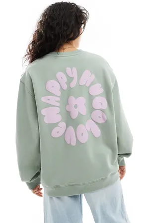 Hugo Blue Oversized crewneck sweatshirt in light