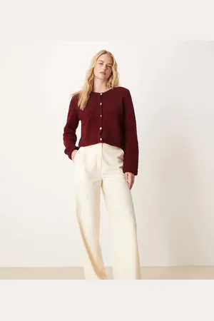 ASOS Tall tailored relaxed straight leg pants in buttermilk