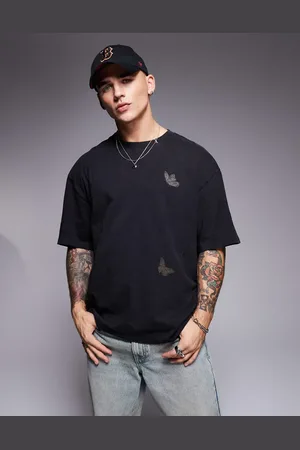 Good For Nothing Oversized butterfly print T-shirt in off
