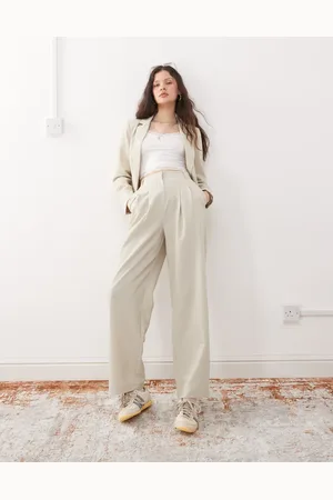 Miss Selfridge Essential wide leg pants in stone