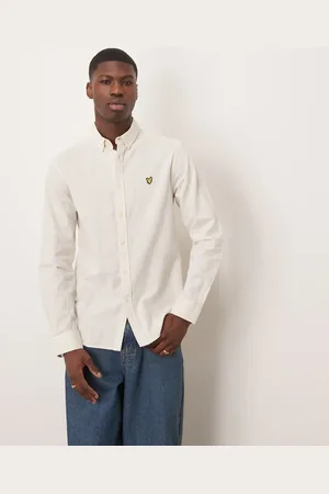 Lyle & Scott Linen Blend Oxford Shirt in beige