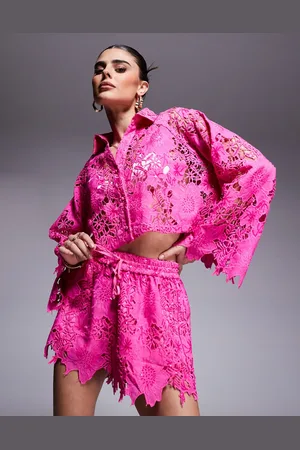 River Island Cutwork sequin shorts in - part of a set