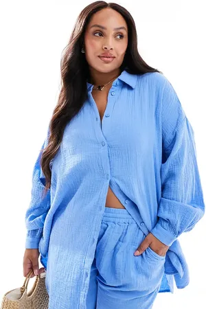 ONLY Long sleeve cheesecloth shirt in - part of a set