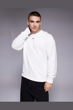 HUGO BOSS Dapocrew relaxed fit sweatshirt in stone