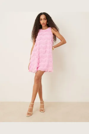 Y.A.S Textured racer neck mini dress in