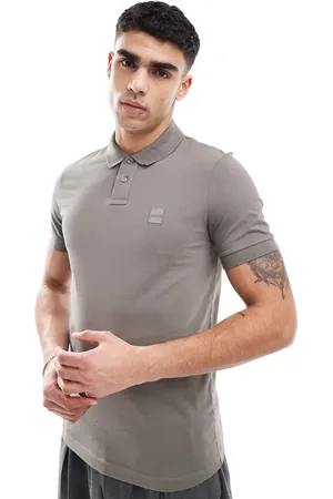 HUGO BOSS Passenger icon logo slim fit pique polo shirt in