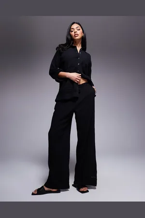 River Island Crinkle wide leg pants in - part of a set
