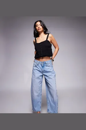 River Island Barrel jeans in lightwash