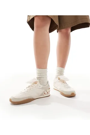 Stradivarius Leather sneakers in cow print