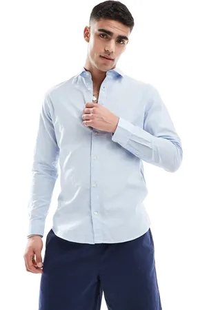 JACK & JONES Linen blend shirt in light