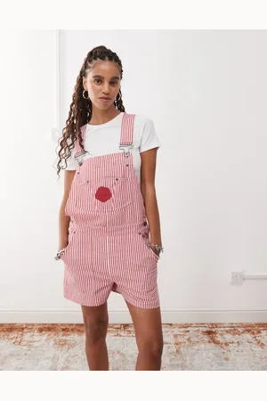 Kickers Stripe overalls in and white stripe